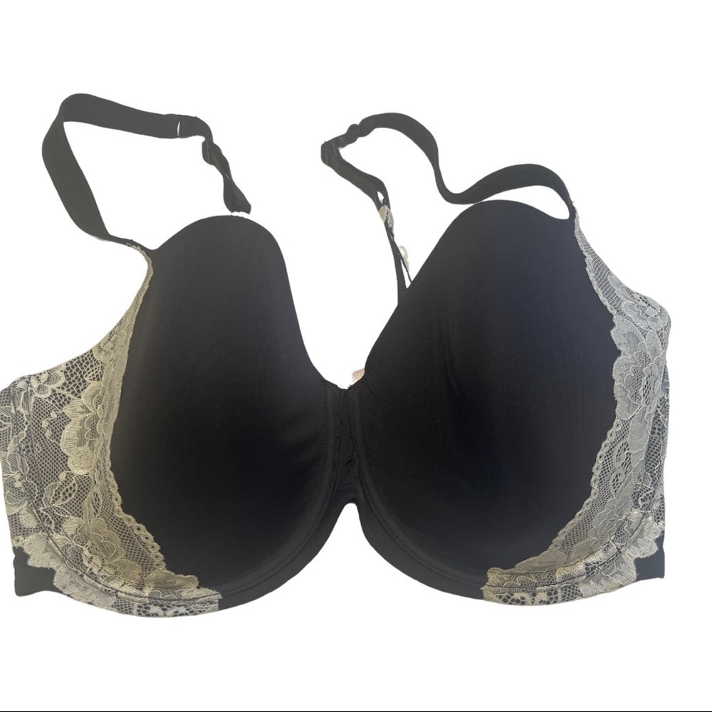 La Senza Lacy Push Up Bra Black 34D Underwire Intimates Flirtycore Lingerie